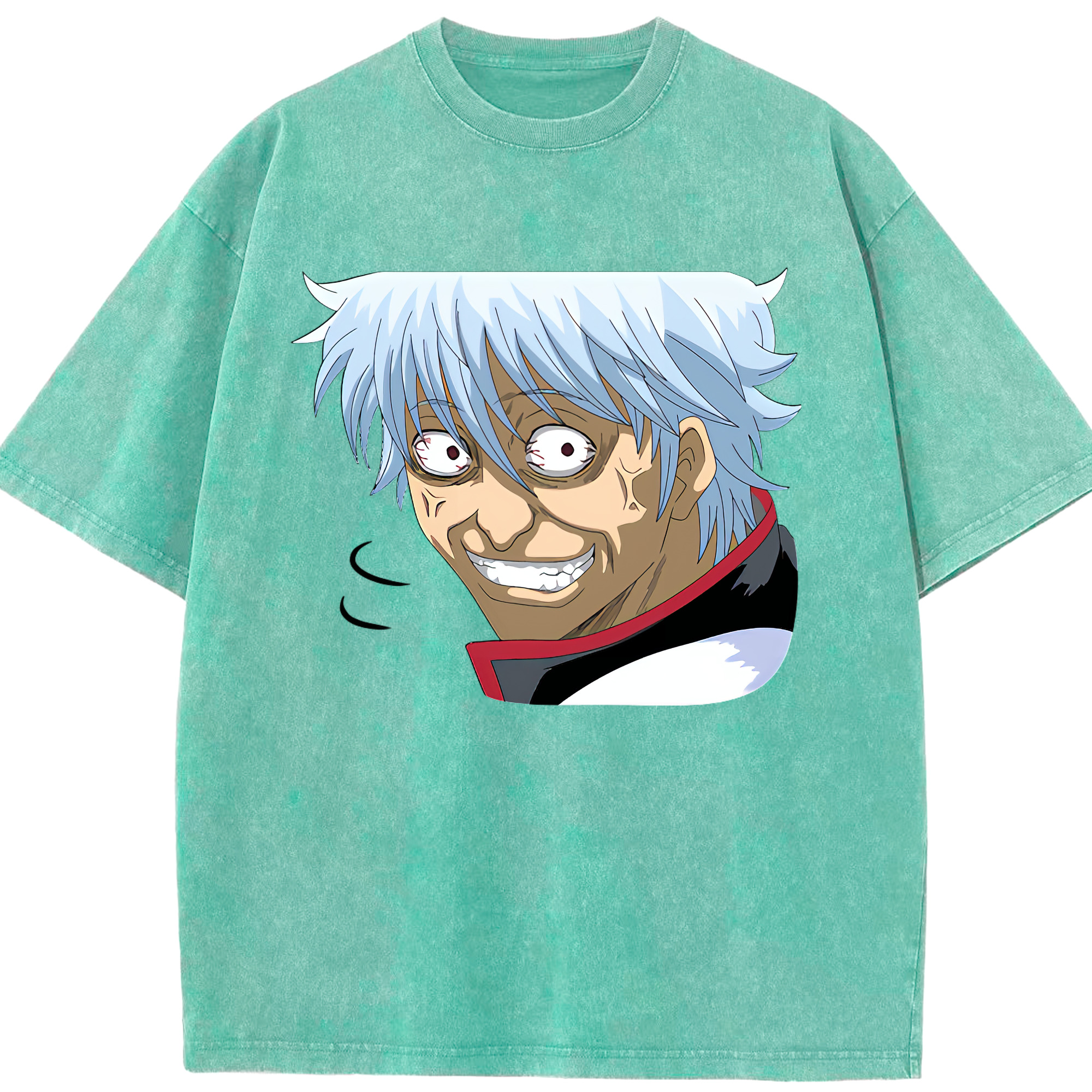 （画像用） ぎんたま 坂田銀時（さかたぎんとき） 神楽 志村新八（しむら しんぱち） GINTAMA Sakata Gintoki Kagura Shimura Shinpachi 綿100% ヴィンテージ風 半袖Tシャツ（フロントプリント）